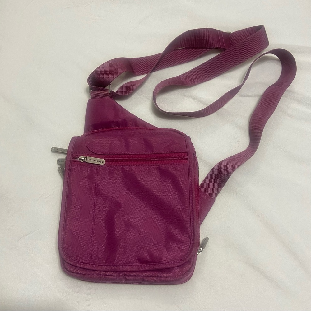 Travelon Pink Crossbody Anti-theft Bag